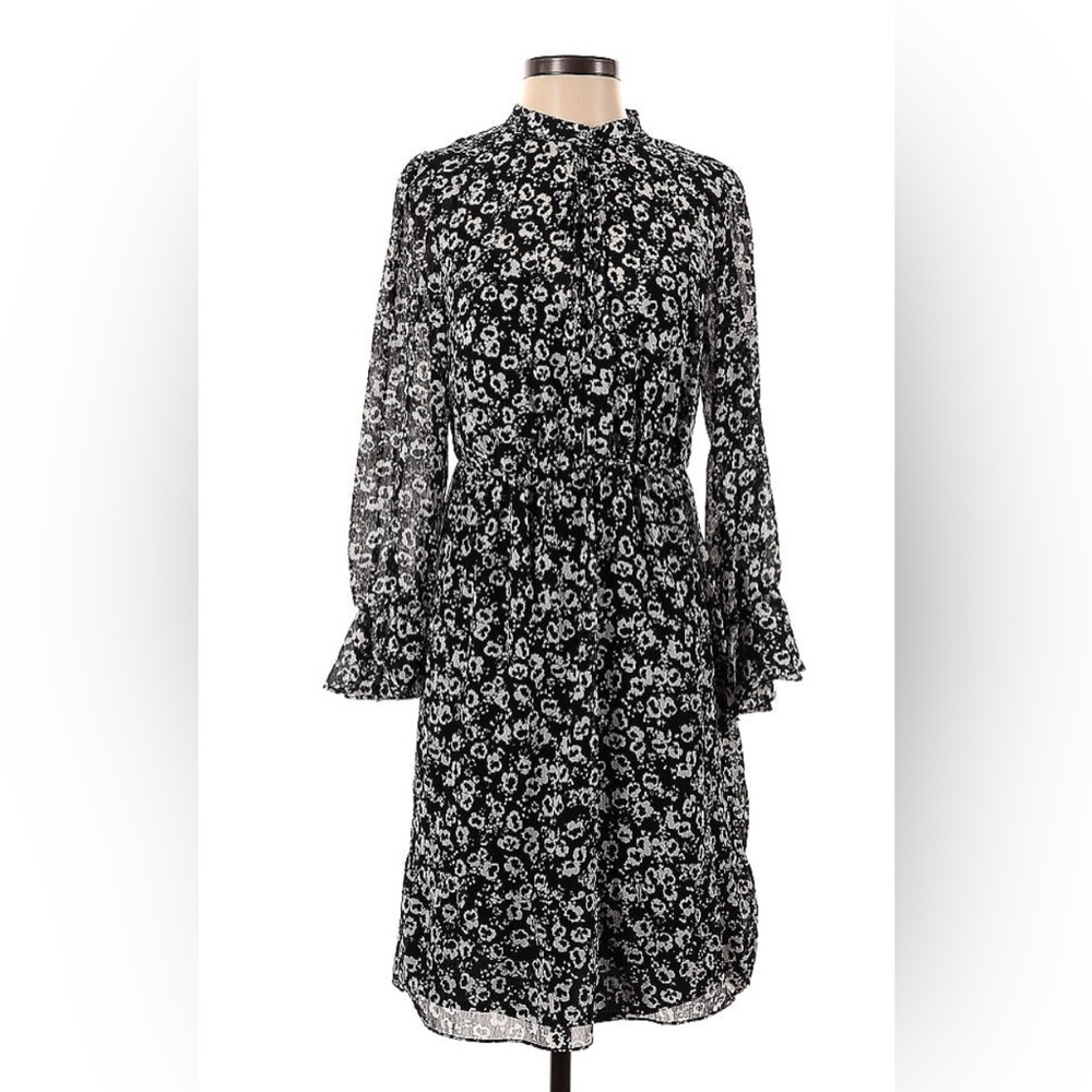 Black and white floral dress